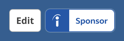 Sponsor button on dark blue background