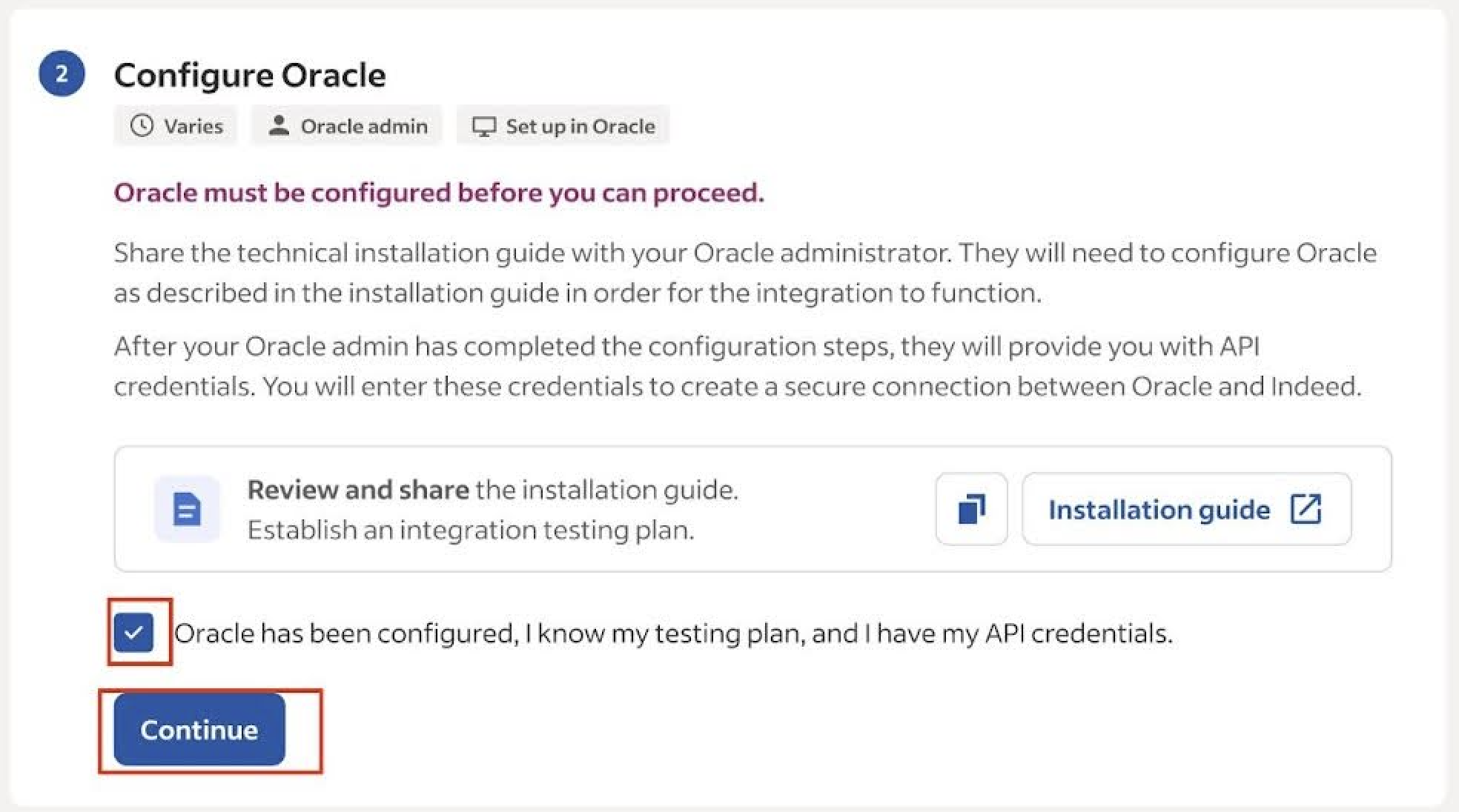 Configure Oracle screen with confirmation checkbox