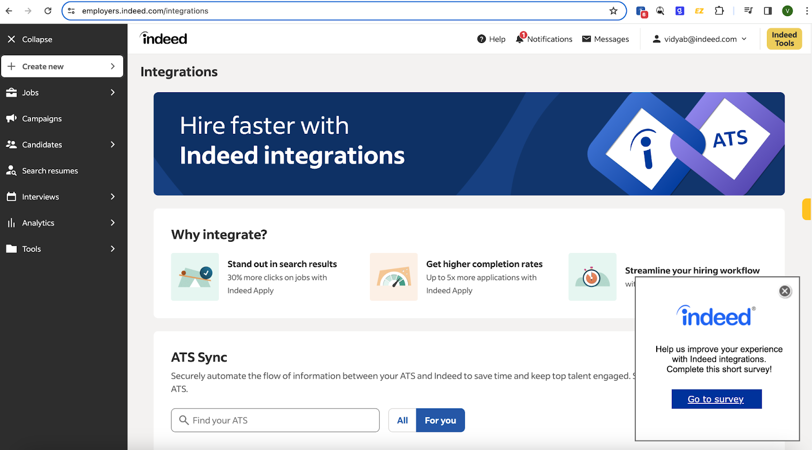 Page Intégrations (Integrations)