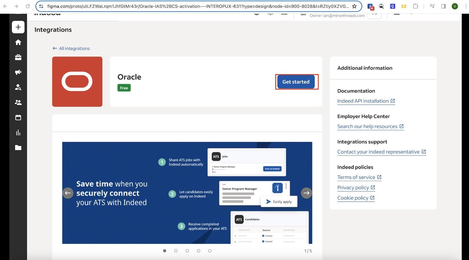 Bouton Commencer (Get started)