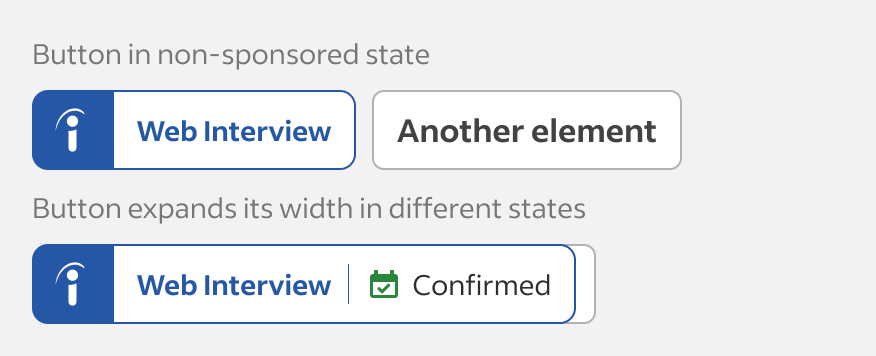 Button width changes in different states, overlaps with other UI